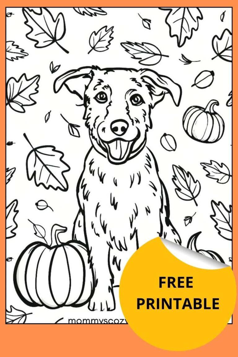 10 Printable Thanksgiving Dog Coloring Pages