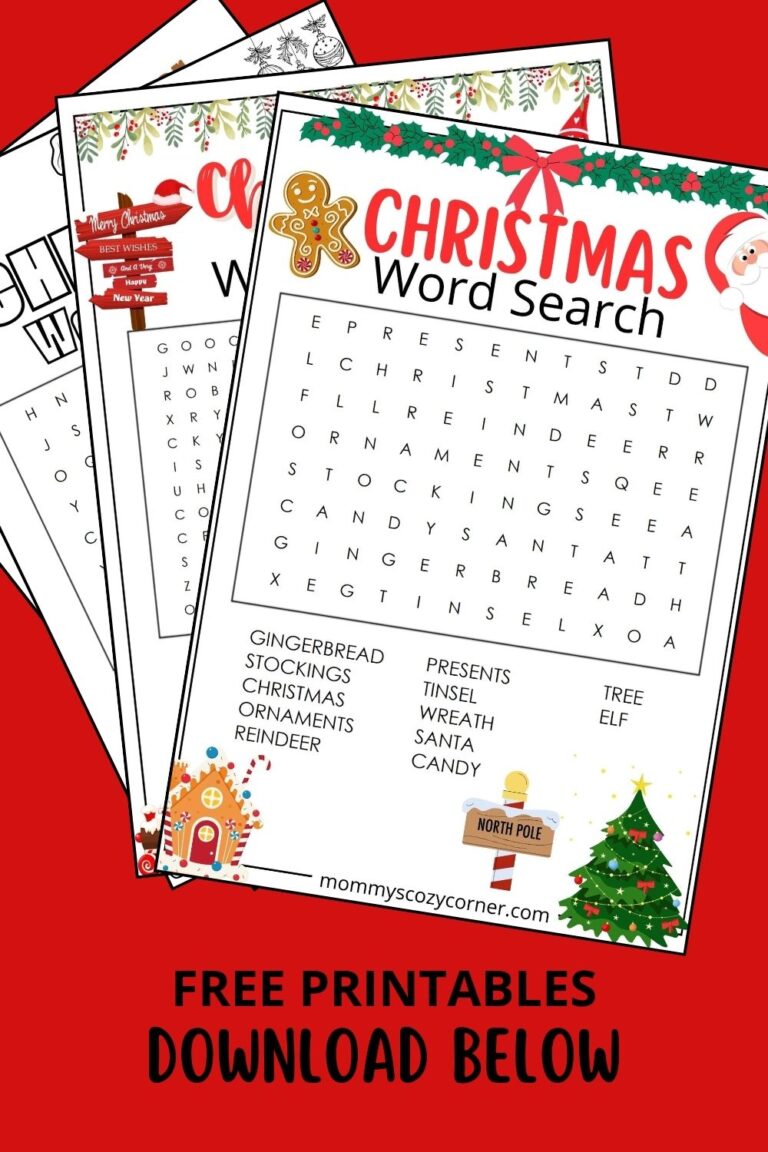 4 Christmas Word Search Printables For Kids