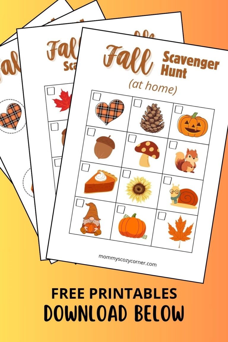 2 Fall Scavenger Hunt Printables For Kids For Walks And At Home