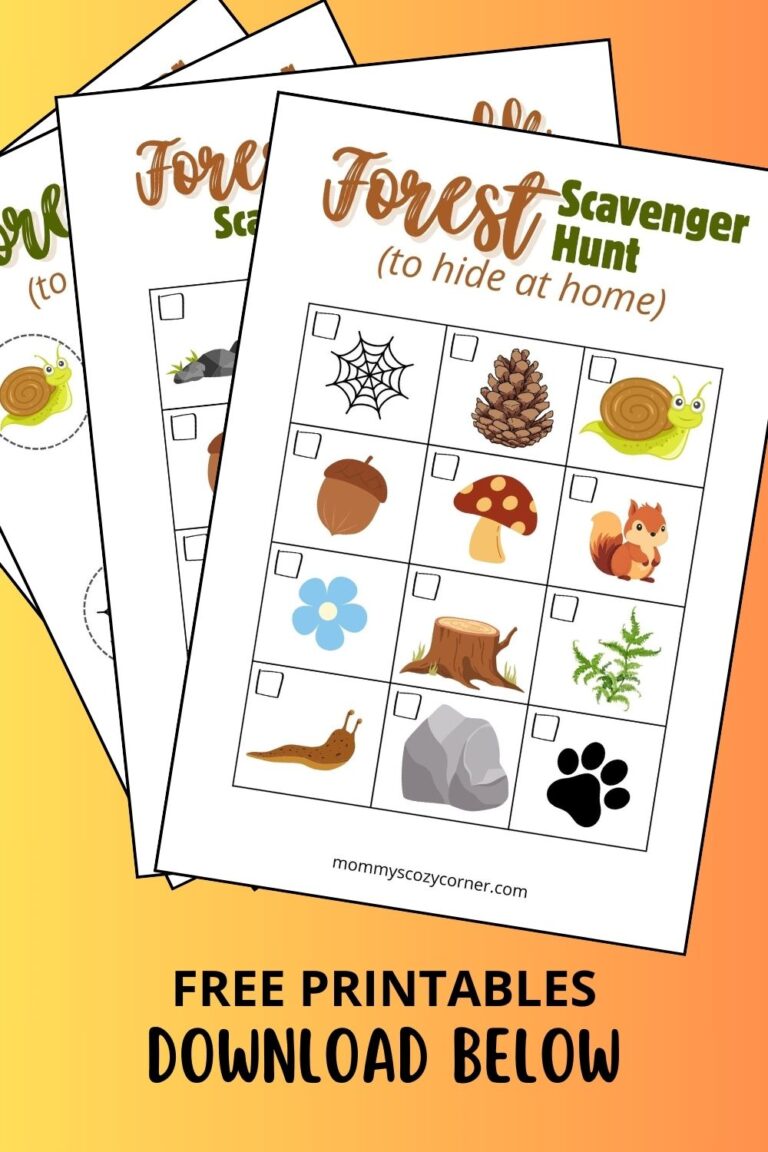 2 Forest Scavenger Hunt Printables For Kids For Home And Outside