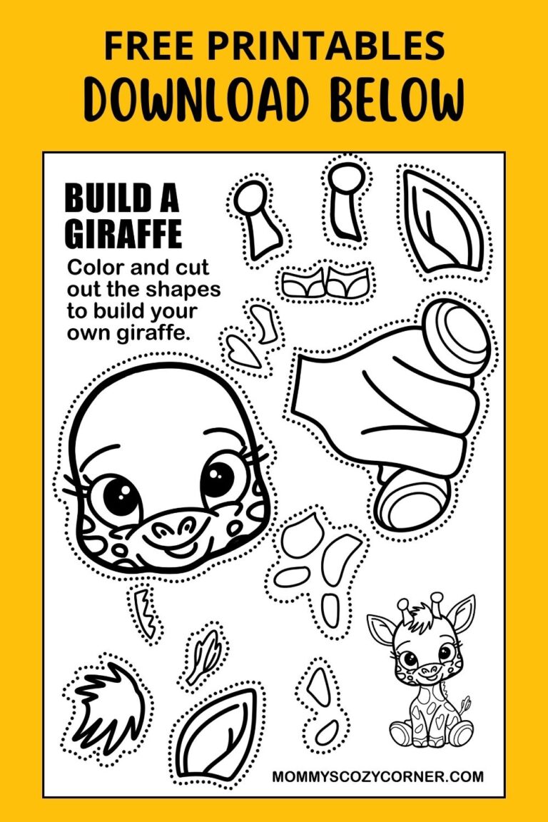 Free Giraffe Build Your Own Printable For Kids