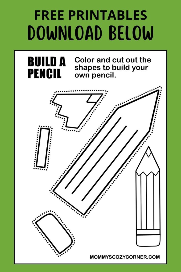 Free Build Your Own Pencil Printable For Kids