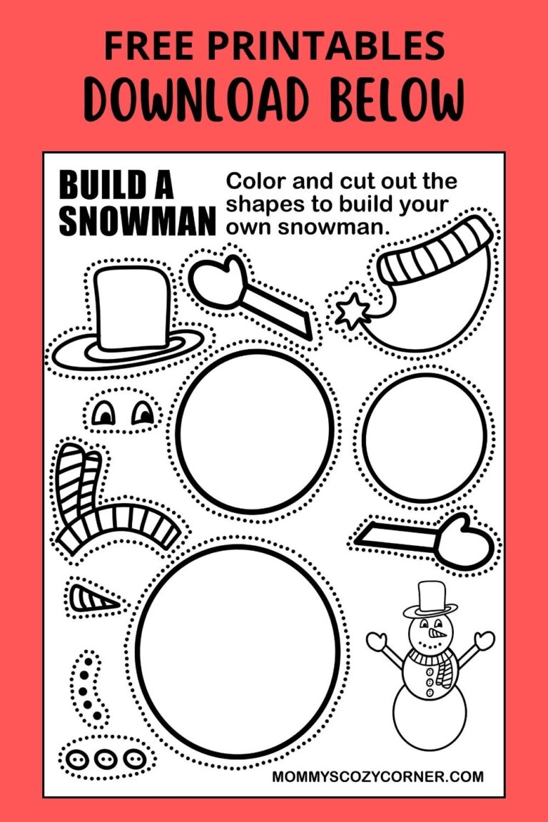 Free Build Your Own Snowman Printable For Kids