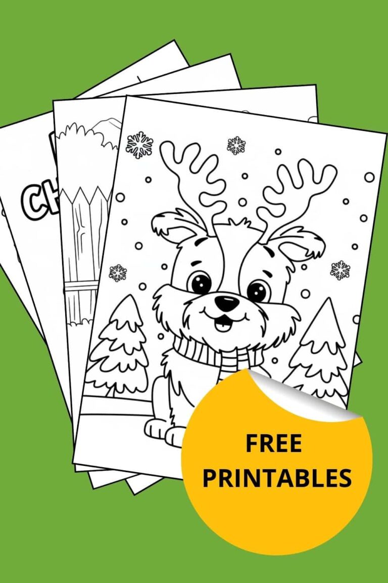 15 Christmas Dog Coloring Pages For Your Kids (Free Printables)