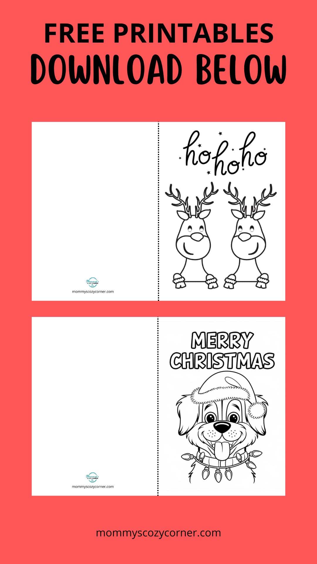 17 Christmas Card Coloring Pages Free Printables For Kids