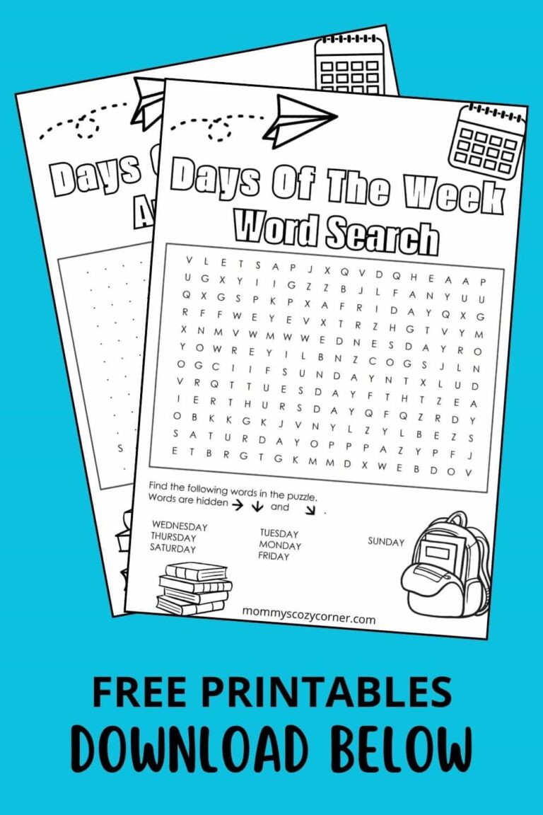 14 Back to School Word Search With Answer Keys