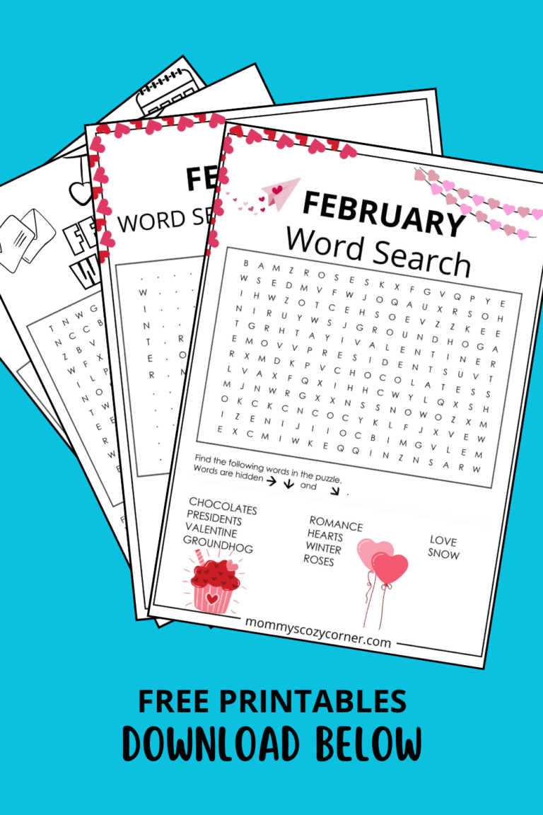 2 February Word Search Printables And Coloring Pages