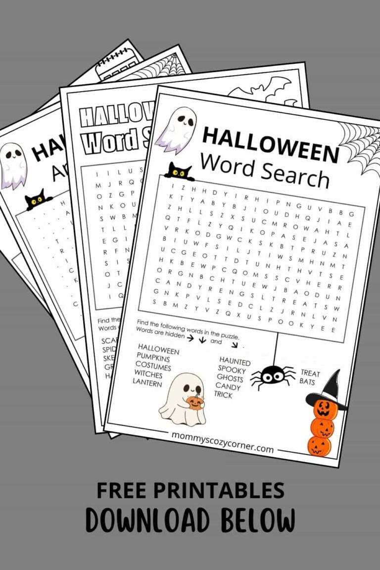 2 Halloween Word Search Printables – Free Worksheets For Kids