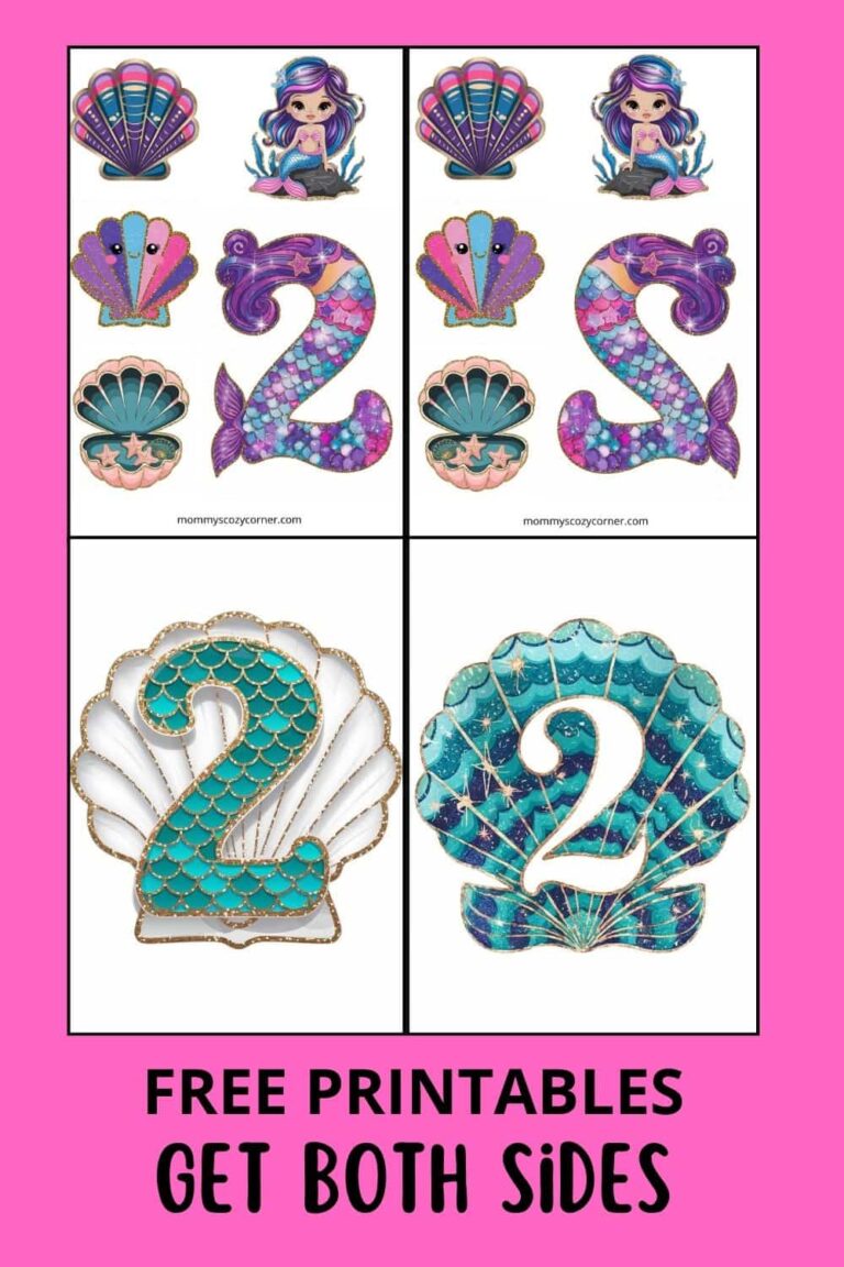 12 Mermaid Cake Toppers For Second Birthday