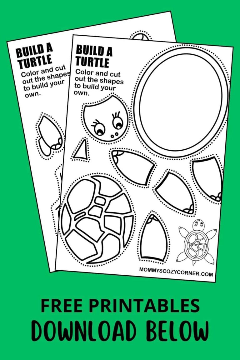 2 Turtle “Build Your Own” Printables For Kids