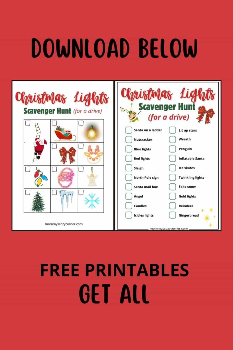 8 Christmas Scavenger Hunt Printables For Inside And Outside