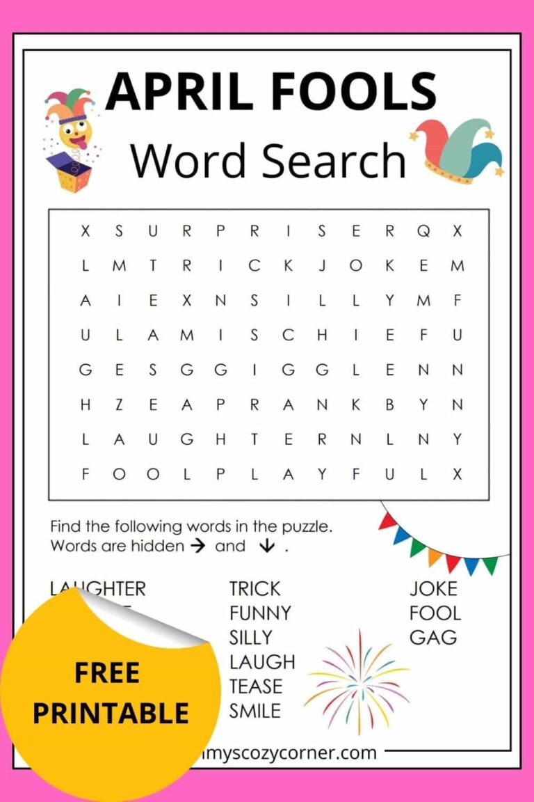 23 Free Spring Word Search Printables For Kids