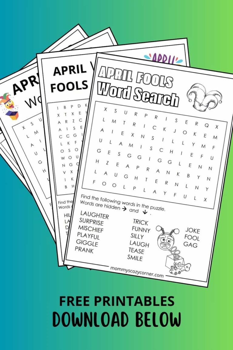 3 Free April Fools Word Search Printables With Answer Keys