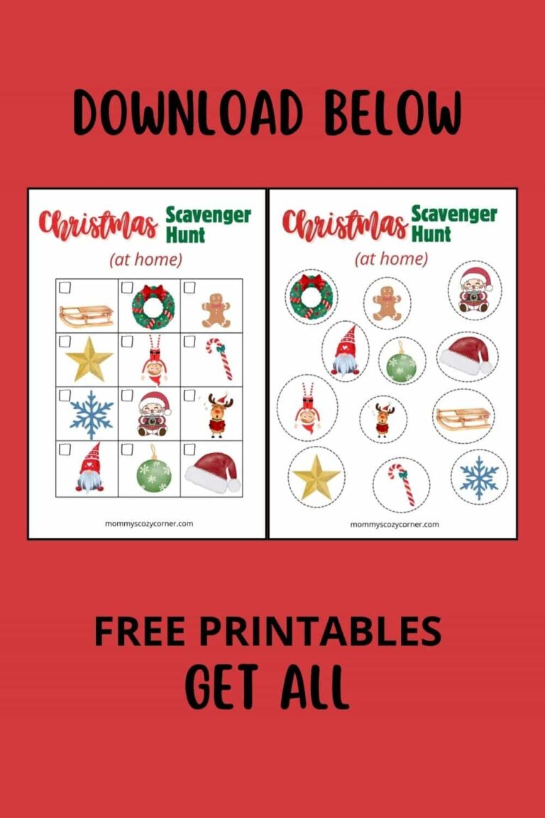 Free Christmas Scavenger Hunt Printable to Do At Home