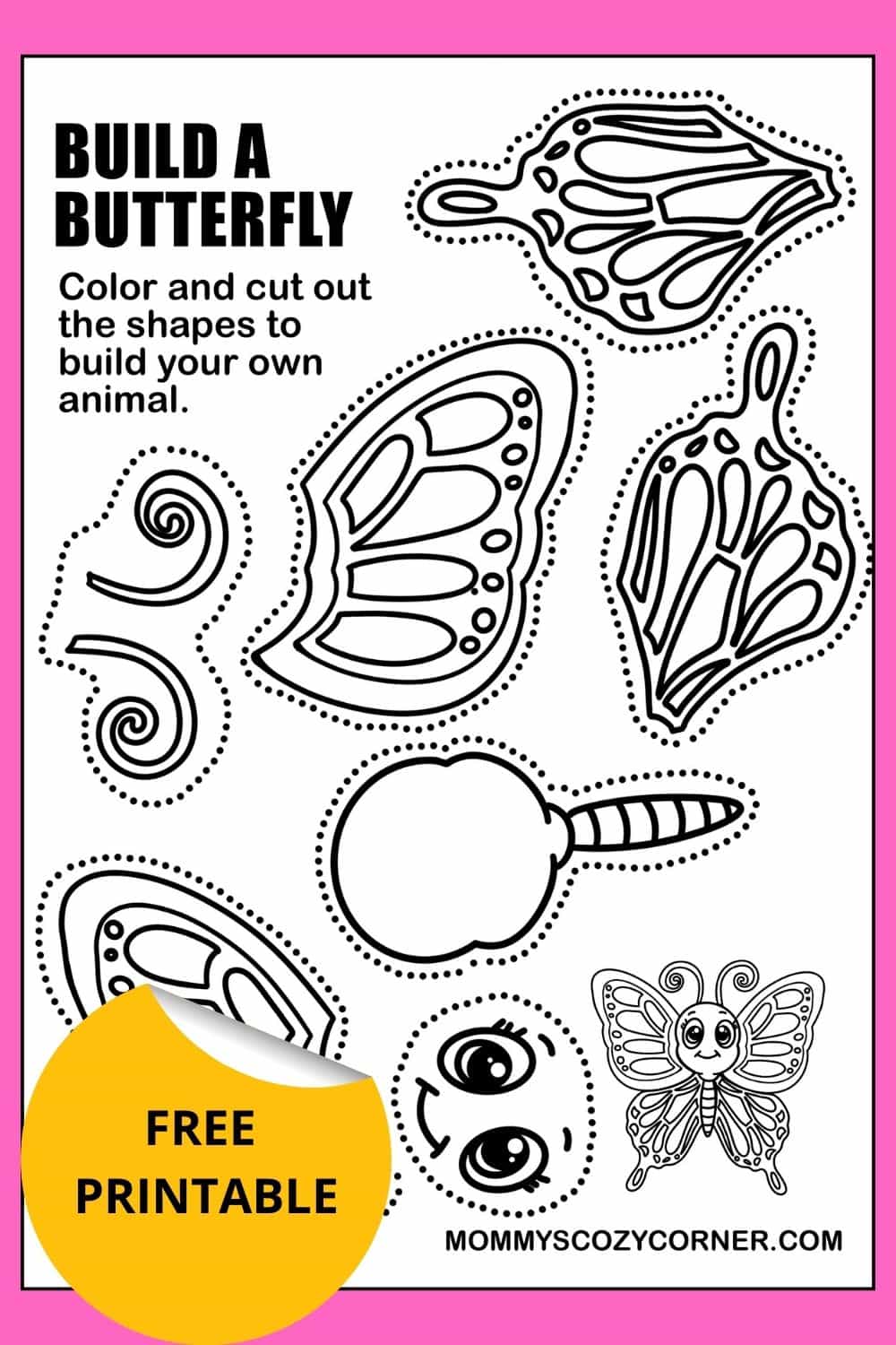 Free Build Your Own Butterfly Craft Activity Printable