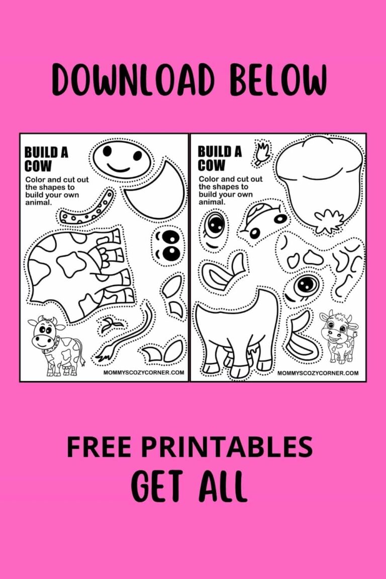 2 Build Your Own Cow Craft Activity Printables