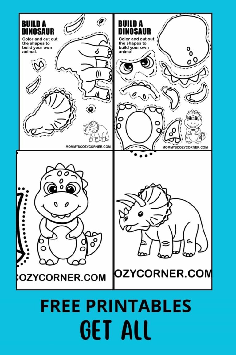 2 Build Your Own Dinosaur Craft Activity Printables