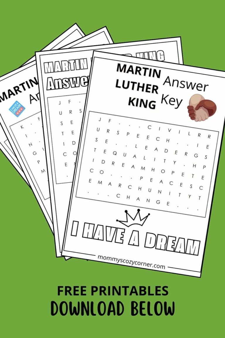 3 Free Martin Luther King Word Search Printables For Kids And Adults