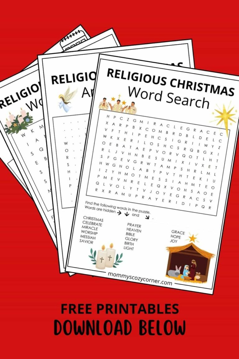 3 Religious Christmas Word Search Printables For Kids With Answer Keys