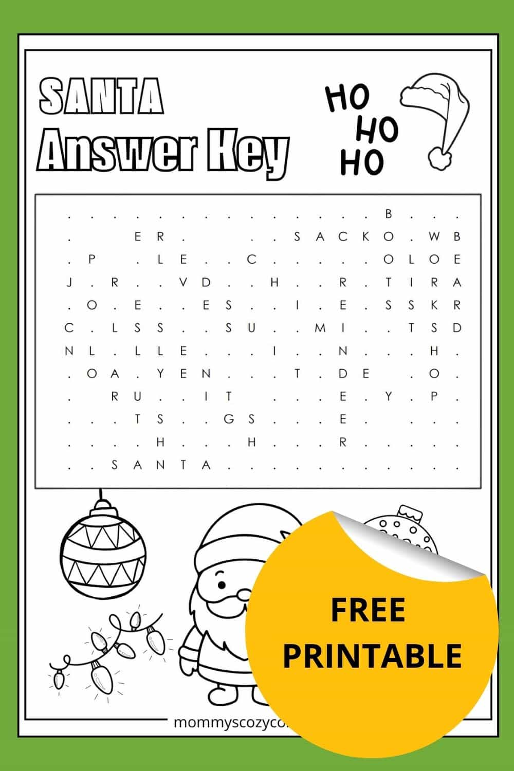 3 Santa Word Search Printables For Kids With Answer Keys