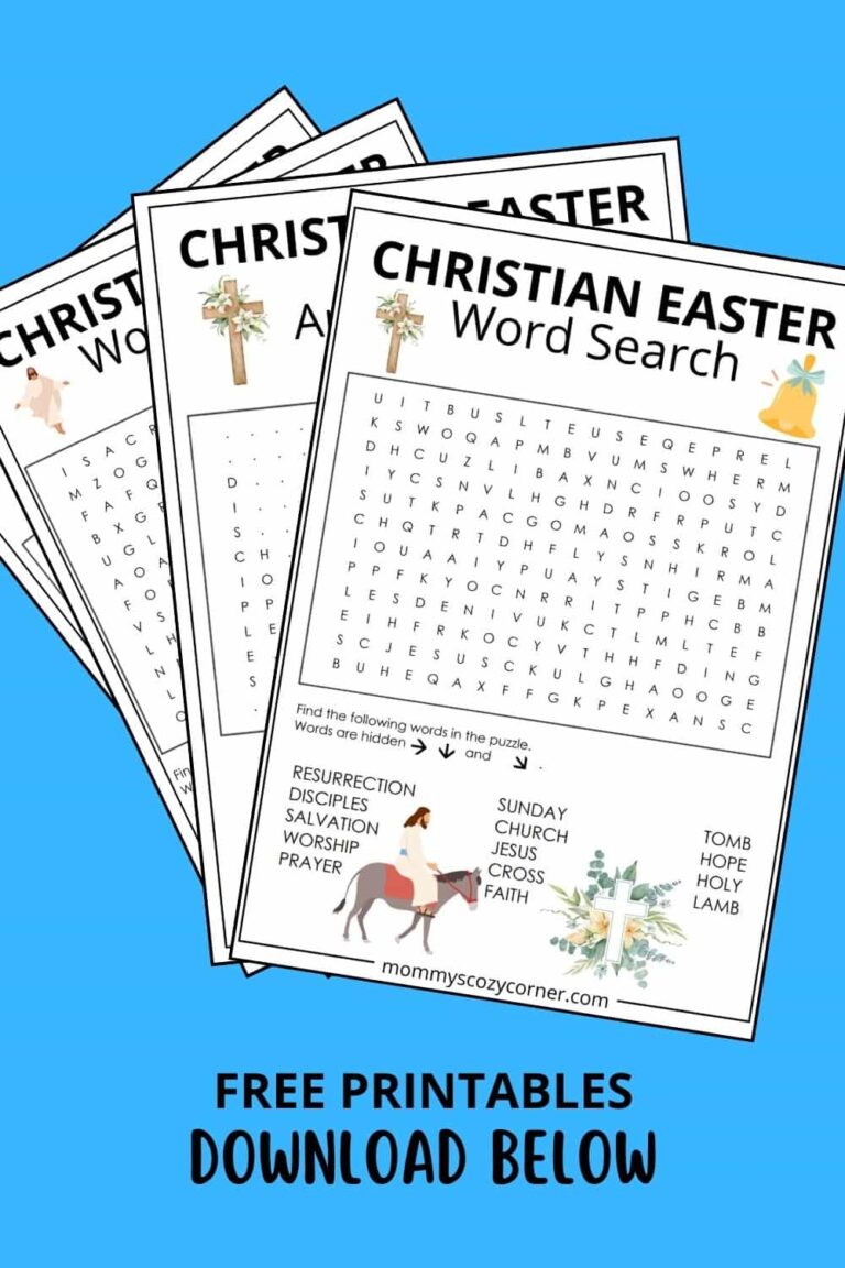 3 Christian Easter Word Search Printables With Answer Key