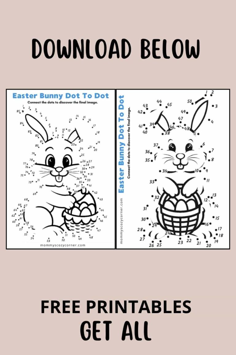 2 Bunny Connect The Dots Printables For Kids