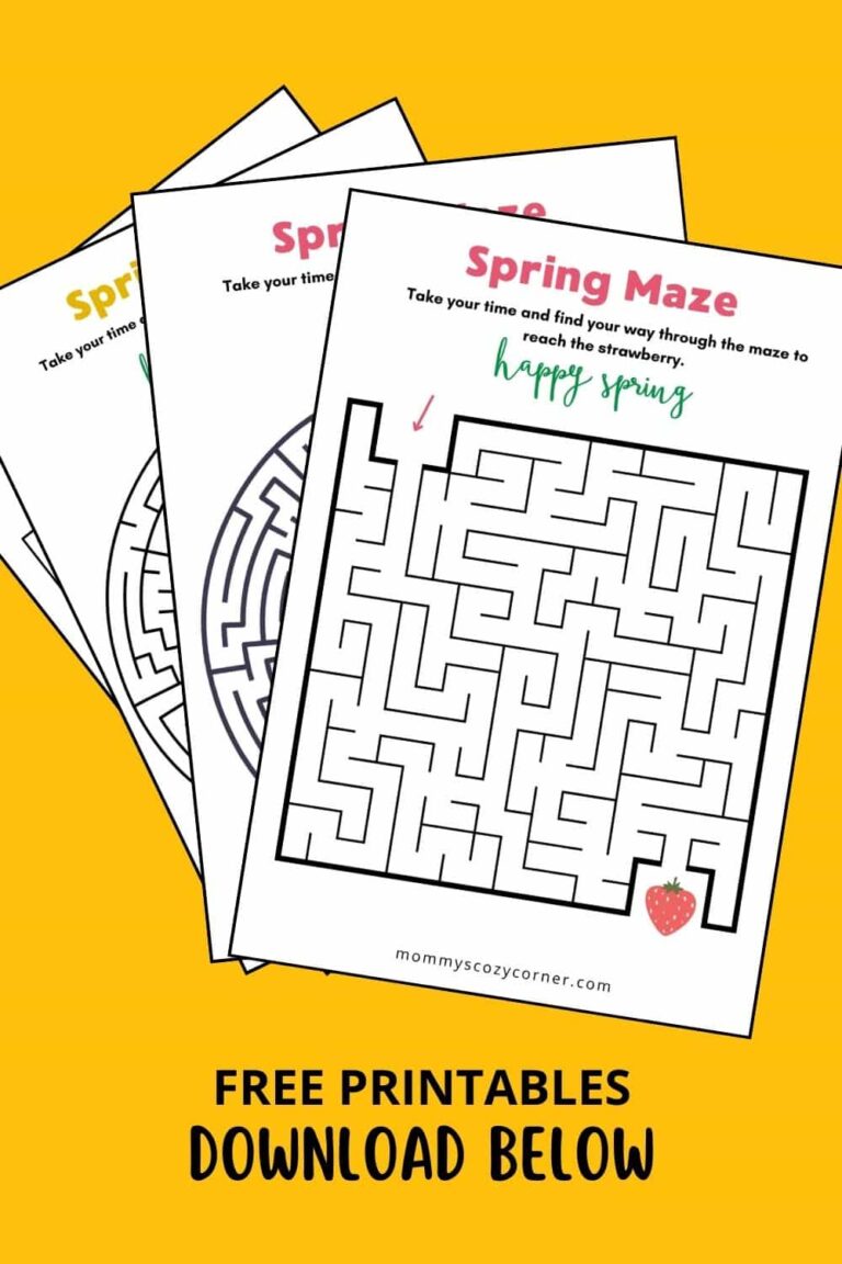 4 Free Spring Maze Printable Games For Kids