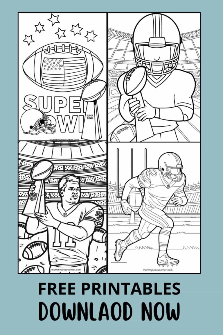 13 Free Superbowl Coloring Pages Printables