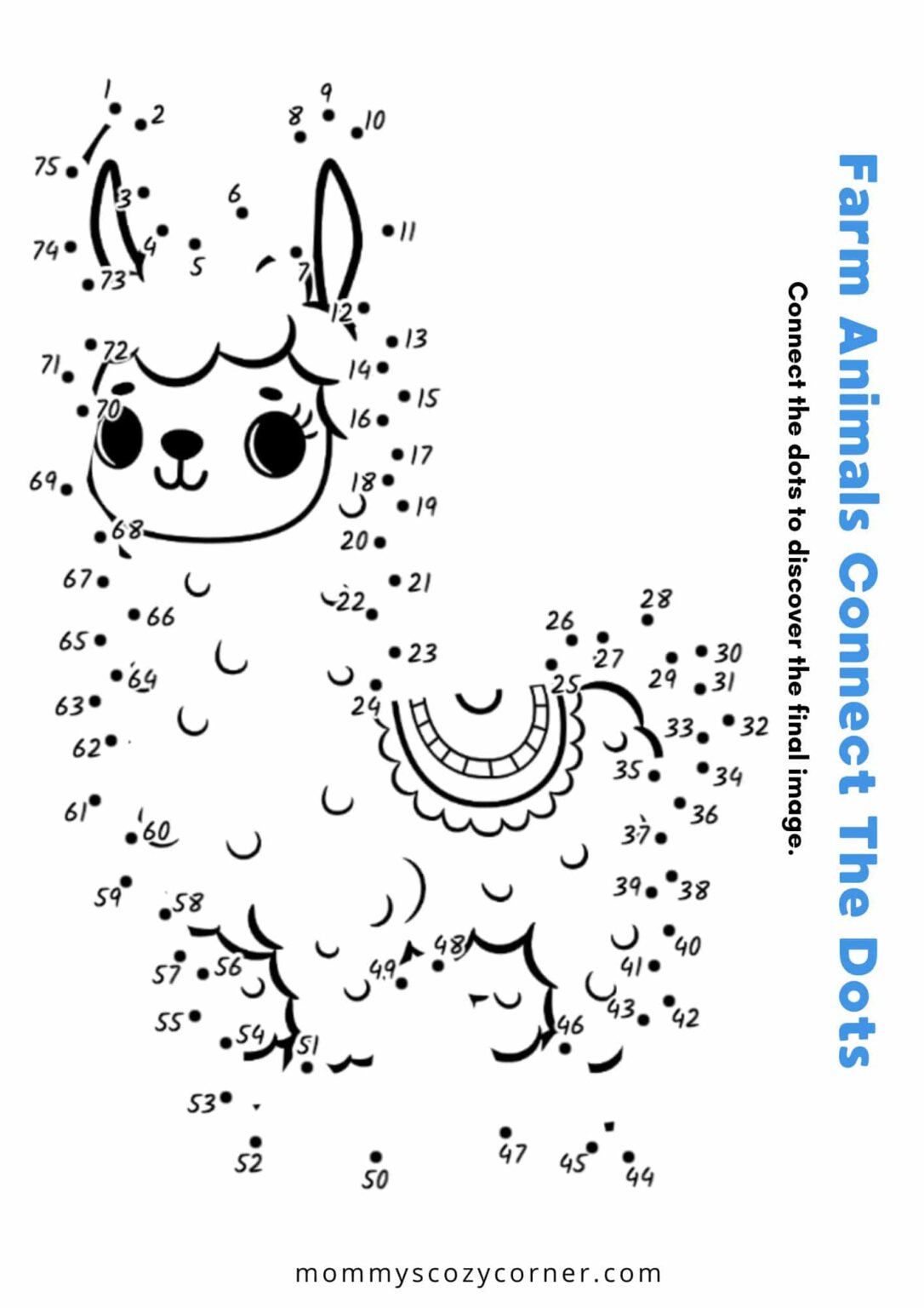 11 Farm Animals Connect The Dots Printables