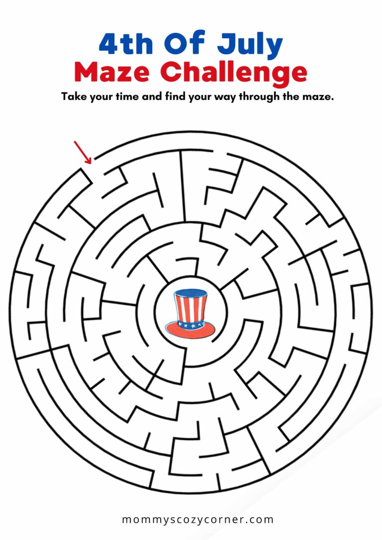 10 4th Of July Mazes For Kids – Free Printables