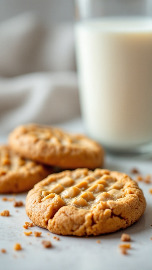 A delicious microwave peanut butter cookie