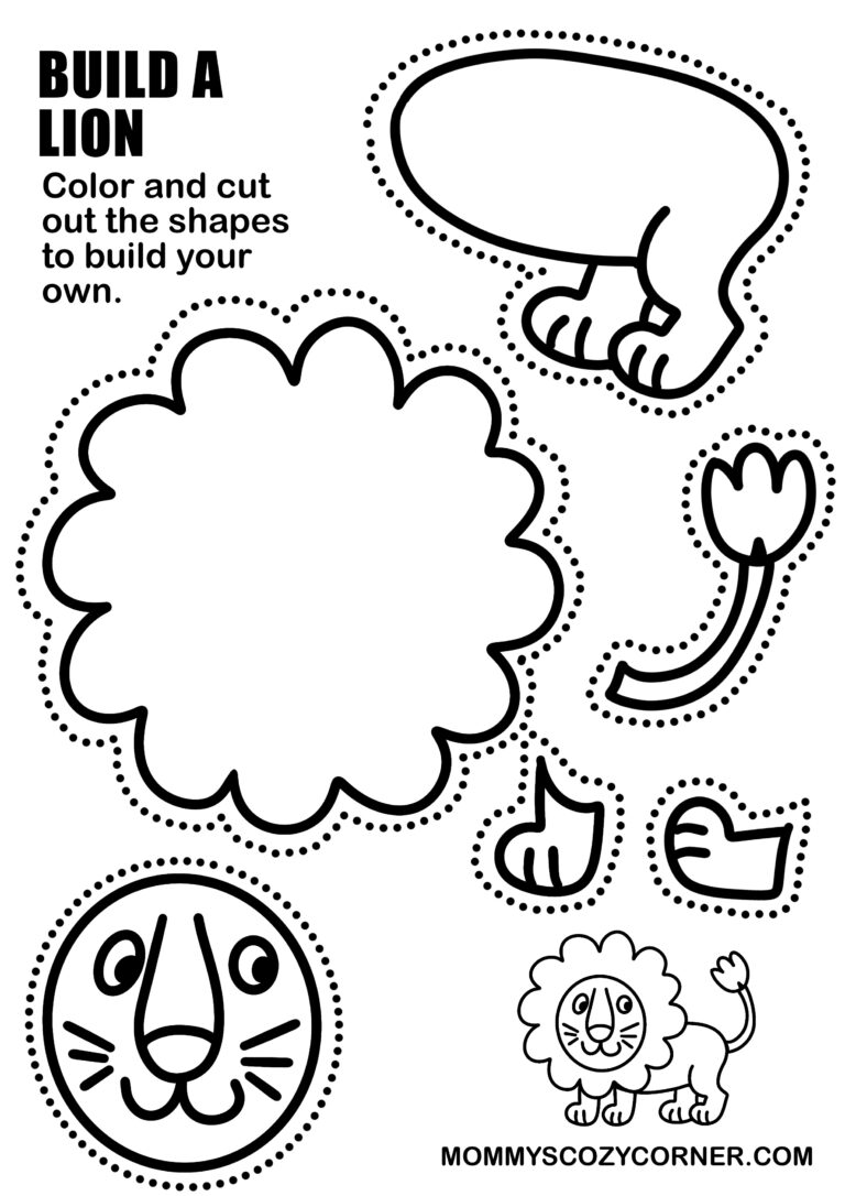 Free Build Your Own Lion Printable For Kids