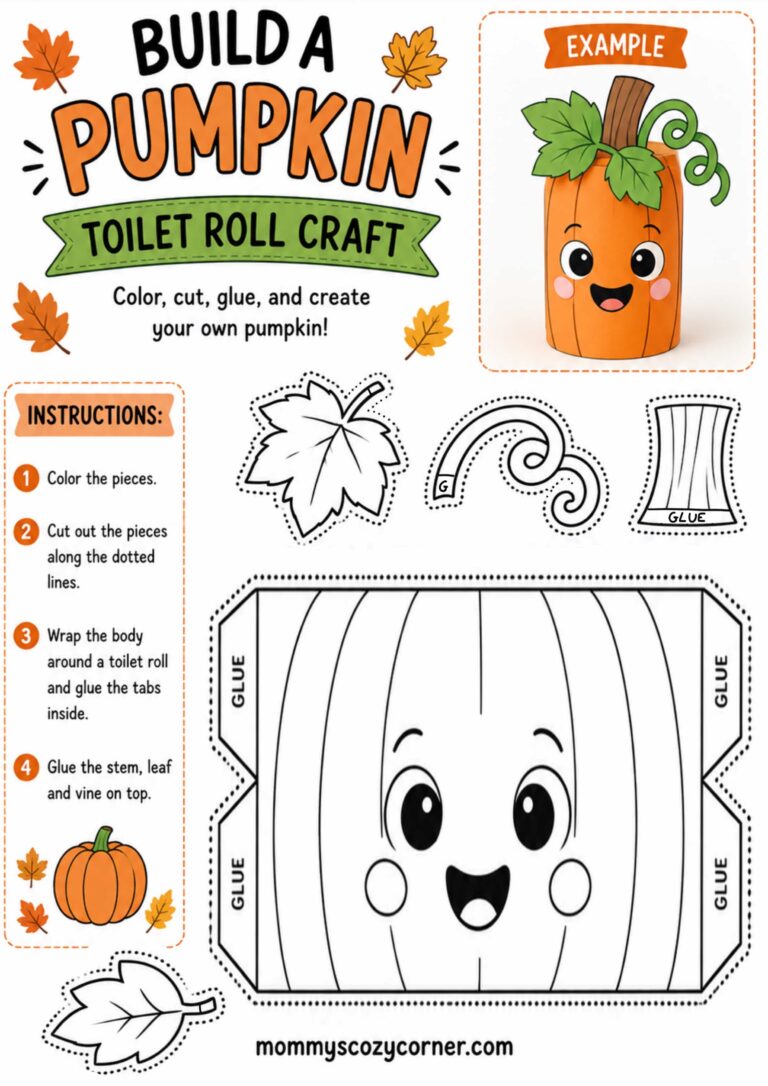 Build a Pumpkin Toilet Roll Craft For Kids
