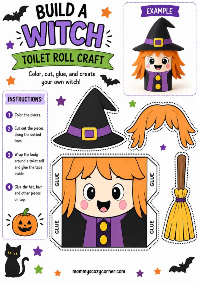 Build a Witch Toilet Roll Craft For Kids
