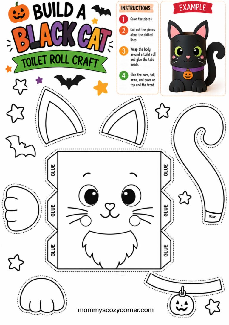 Build a Black Cat Toilet Roll Craft For Kids
