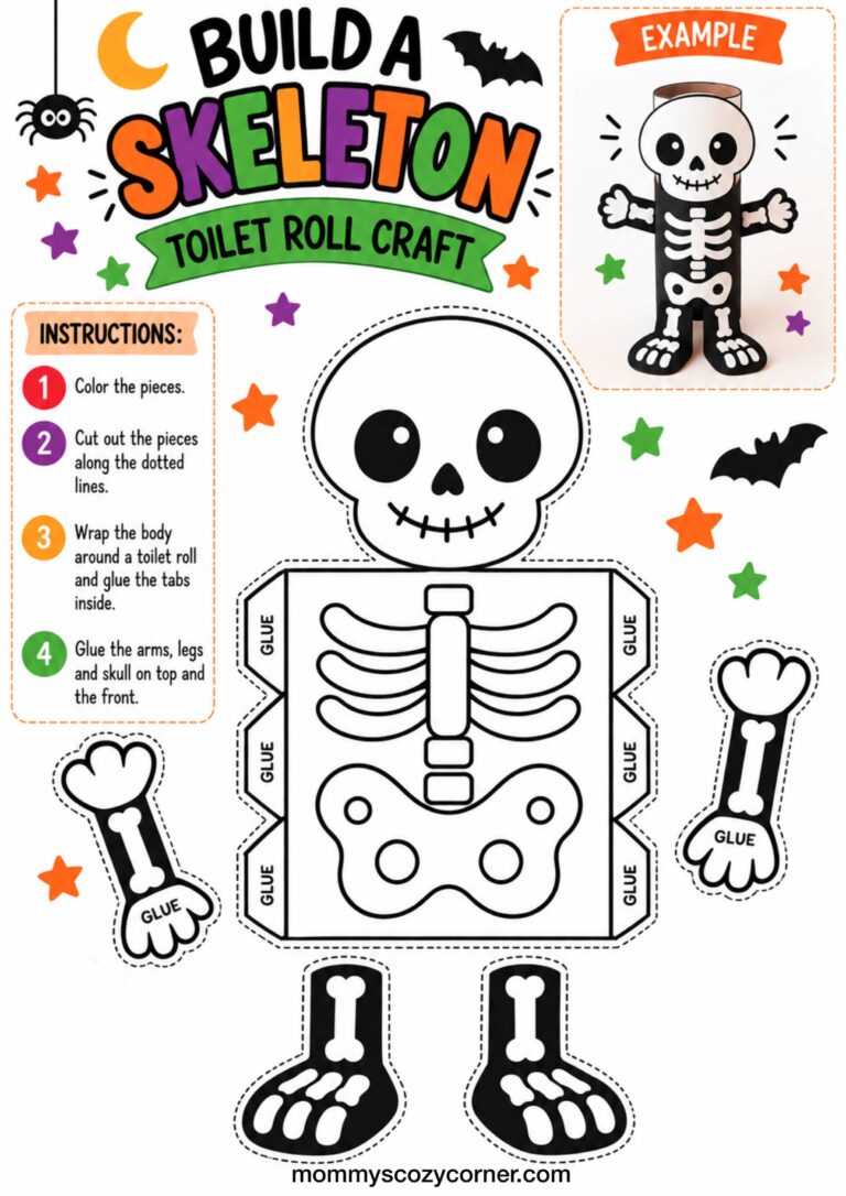 Build a Skeleton Toilet Roll Craft For Kids