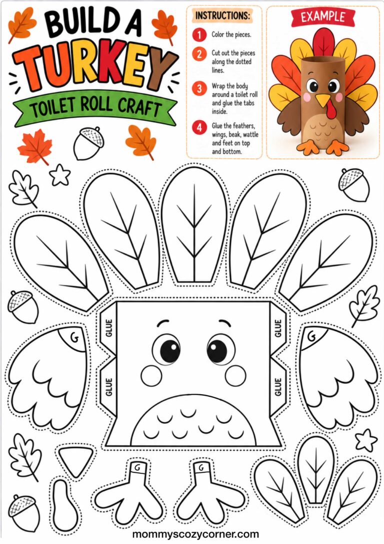 Build a Turkey Toilet Roll Craft For Kids